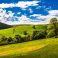 Scenic view English countryside on springtime in Forest of Bowland, Lancashire, England UK